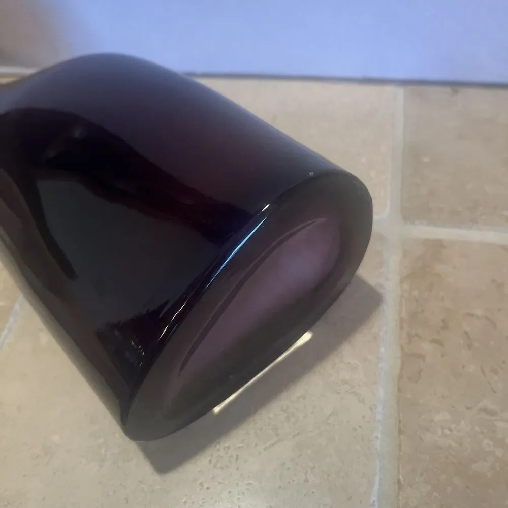 IKEA  High Quality Purple Glass Vase Art Deco Flower Vase 11